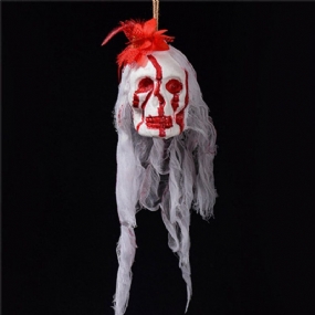Halloweenske Dekorácie Hororové Rekvizity Príšerná Kostra Krvácajúca Lebka Strašidelná Párty S Strašidelnými Závesnými Rekvizitami