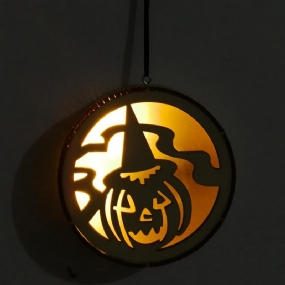 Jm01493 Drevené Tekvicové Led Svetlo Halloweenové Dekorácie Nástenná Lampa Na Slávnostnú Párty