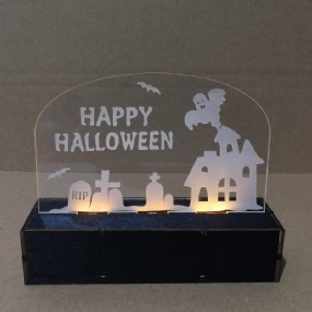 Jm01508 1 Ks Halloweenska Dekorácia Led Lampa Sviečka S Led Čajovými Sviečkami Pre Halloweenske Dekorácie