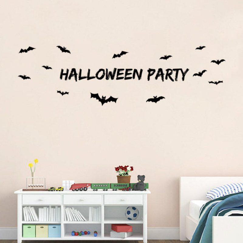 Miico Aw9352 Halloween Nálepka Na Stenu Odnímateľné Nálepky Na Halloweensku Párty Výzdoba Izby