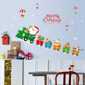 Miico Sk6037 Vianočná Dekorácia Pre Kreslenú Nálepku Na Stenu Pvc Odnímateľná Párty