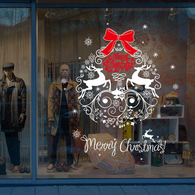 Miico Xh7241 Vianočná Nálepka Na Domácu Dekoráciu Na Okno A Stenu Ozdobné Nálepky V Obchode