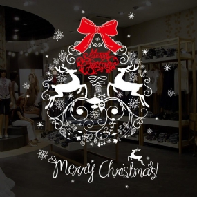 Miico Xh7241 Vianočná Nálepka Na Domácu Dekoráciu Na Okno A Stenu Ozdobné Nálepky V Obchode