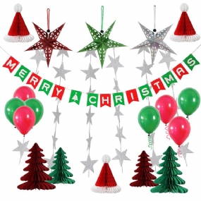 Veselé Vianoce Čiapky Stromčeky Latexové Okrúhle Balóny Santa Xmas Party Home Decors