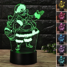 Vianočná 3d Led Nočná Dotyková Led Lampa Meniaca Farbu Illusion Usb Light