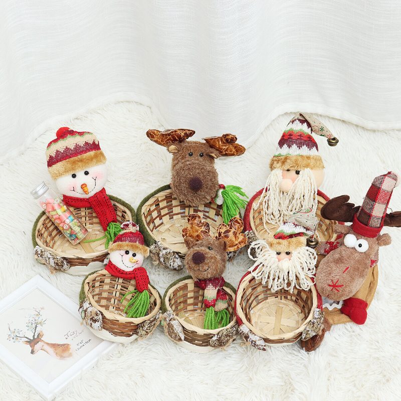 Vianočné Dekorácie Košík S Cukrovinkami Ozdoby Na Plochu Detské S Dekorácia Na Cukrovinky