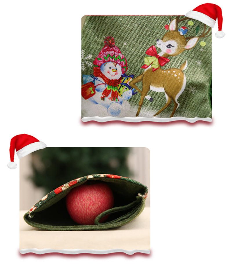 Vianočné Ponožky Darčekové Vrecúško Ozdoby Veľké Tlačené Darčeky Cukríky Závesné