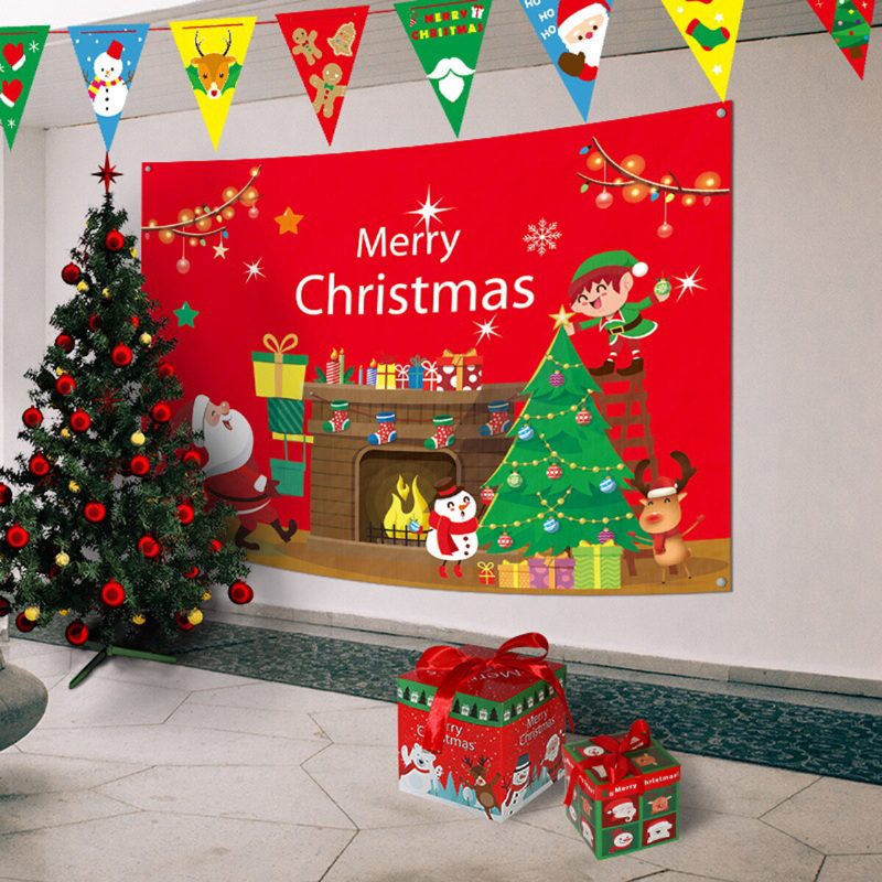 Vianočné Umenie Na Stenu Závesné Gobelínové Dekoračné Látky Na Domácu Dekoráciu