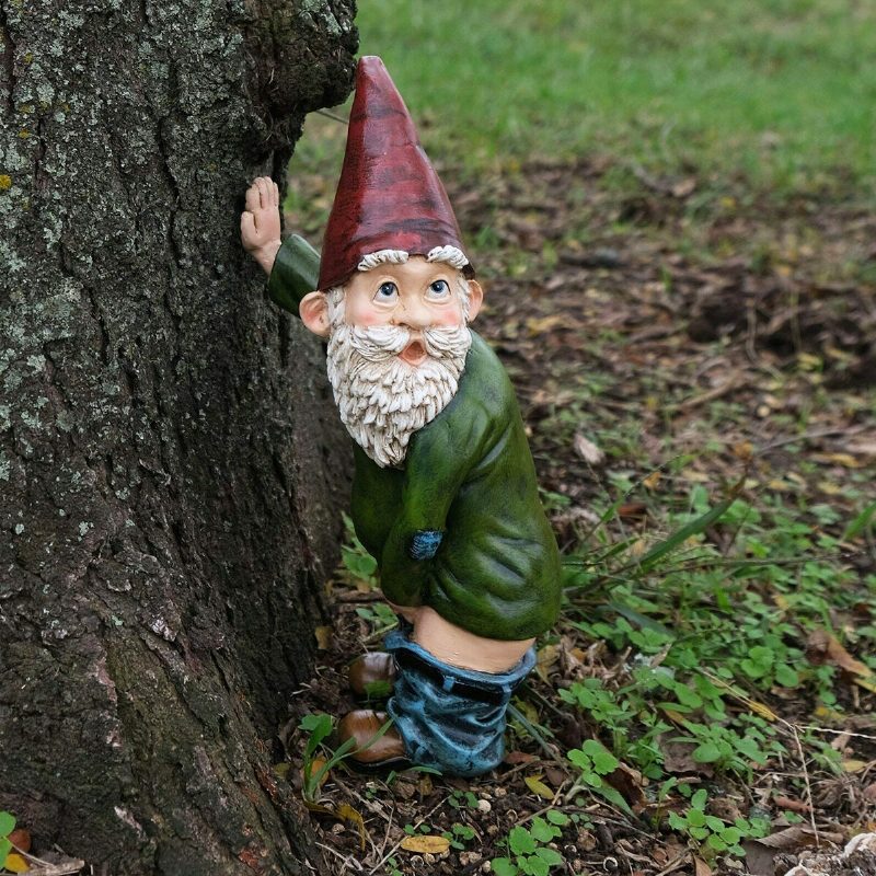 Živica Funny Naughty Garden Gnome Pre Interiérové Alebo Exteriérové Dekorácie Trávnika