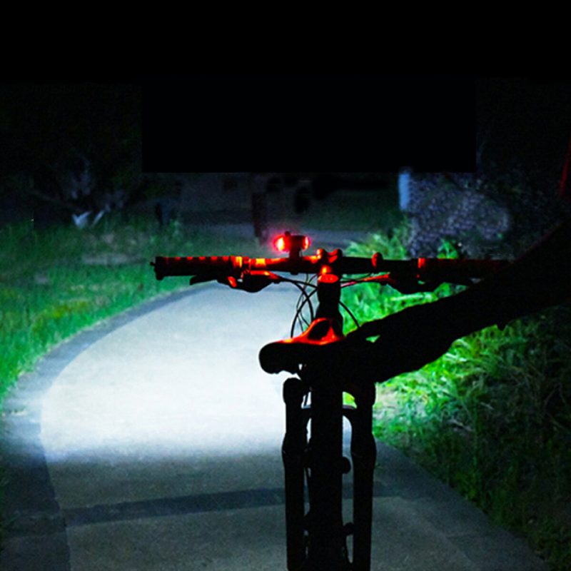 3-v-1 300lm Cob Cyklistický Predný Svetlomet Lcd Obrazovka 5-režimová Lampa S Rámom Na Bicykel 130db Bike Horn Vodotesná Vonkajšia Cyklistika