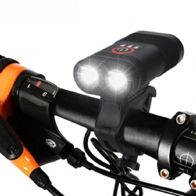 3000 Lm Dvojité Led Nabíjacie Svetlo Na Bicykel Na Typu C Lampa + Otočná Svetlomet