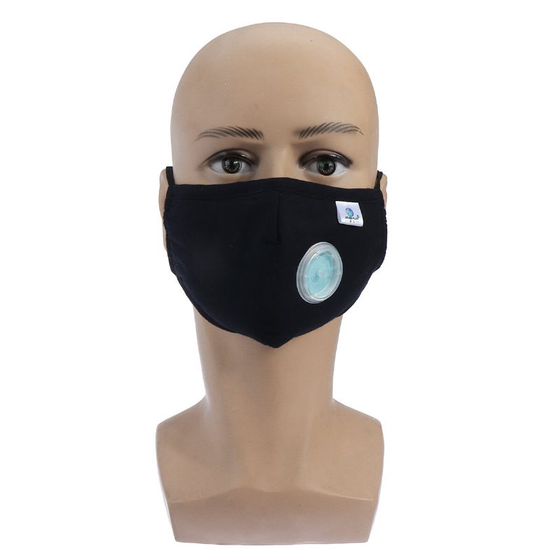 5 Ks 5-vrstvový Dospelý Pružinový Model S Dýchacím Ventilom Celočierna Ochranná Maska Pm2.5 Zásuvný Filtračný Respirátor Na Tvár S Jemným Prachom