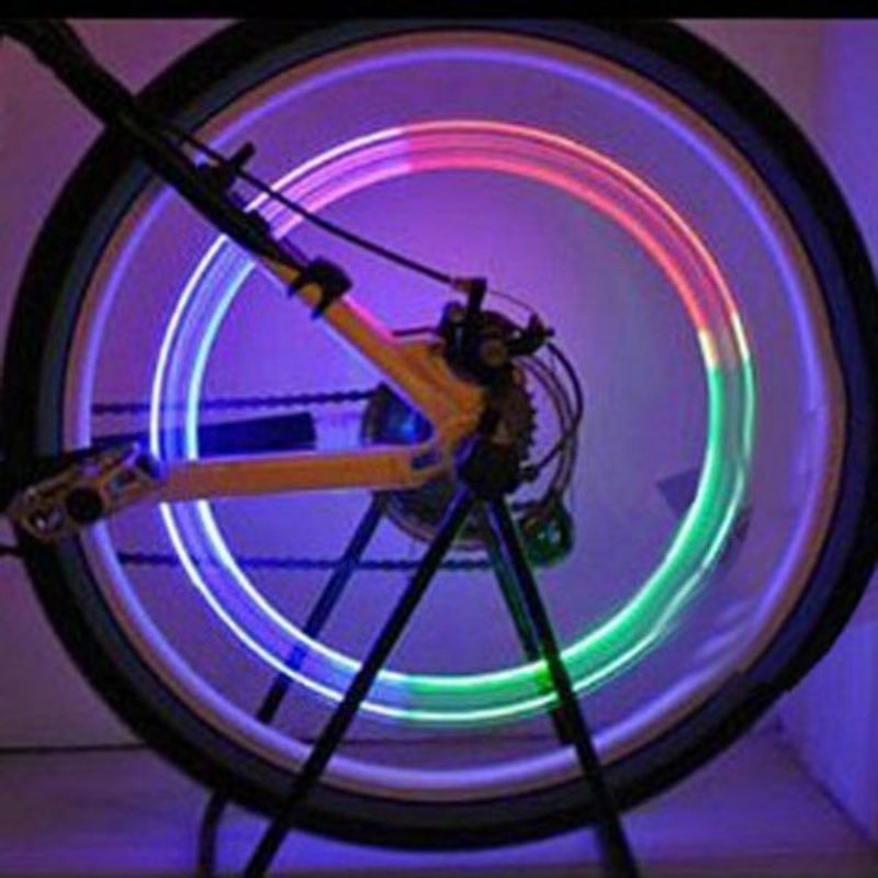 Bicykel Koleso Bicykla Pneumatika Spoke Ventil Light Led Svetelná Lampa