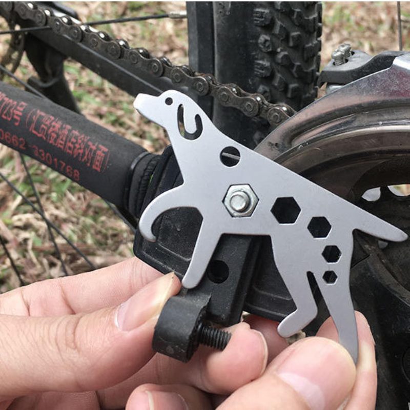 Bikight 6v1 Multi Edc Repair Tool Vonkajšia Karta Na Prežitie Bicykla Multifunkčná