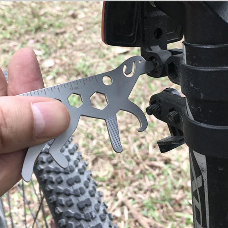 Bikight 6v1 Multi Edc Repair Tool Vonkajšia Karta Na Prežitie Bicykla Multifunkčná