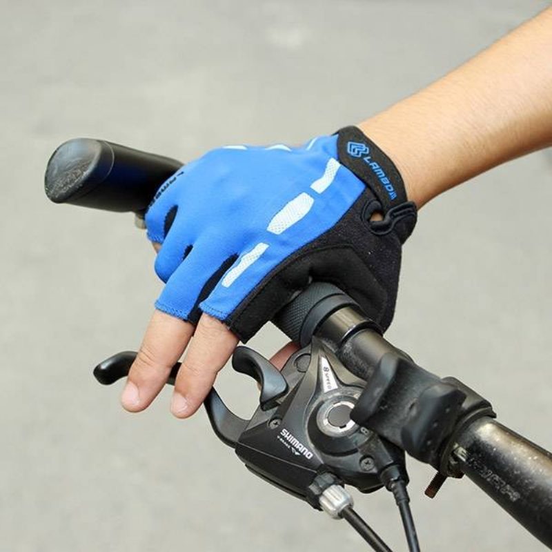 Cyklistické Rukavice Lambda Half Finger Horské Pre Vybavenie