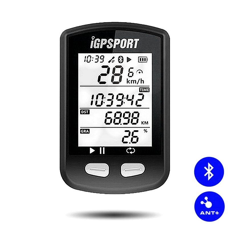 Cyklistický Počítač Igpsport Igs10s S Bezdrôtovým Bluetooth 5.0 Ant+ Monitorom Srdcového Tepu A Pripojením Snímača Rýchlosti Kadencie Vodotesný Tachometer