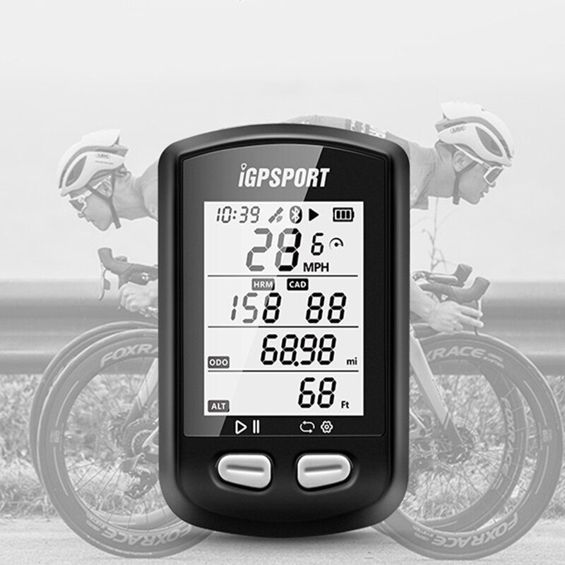 Cyklistický Počítač Igpsport Igs10s S Bezdrôtovým Bluetooth 5.0 Ant+ Monitorom Srdcového Tepu A Pripojením Snímača Rýchlosti Kadencie Vodotesný Tachometer