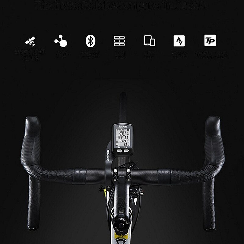 Cyklistický Počítač Igpsport Igs10s S Bezdrôtovým Bluetooth 5.0 Ant+ Monitorom Srdcového Tepu A Pripojením Snímača Rýchlosti Kadencie Vodotesný Tachometer