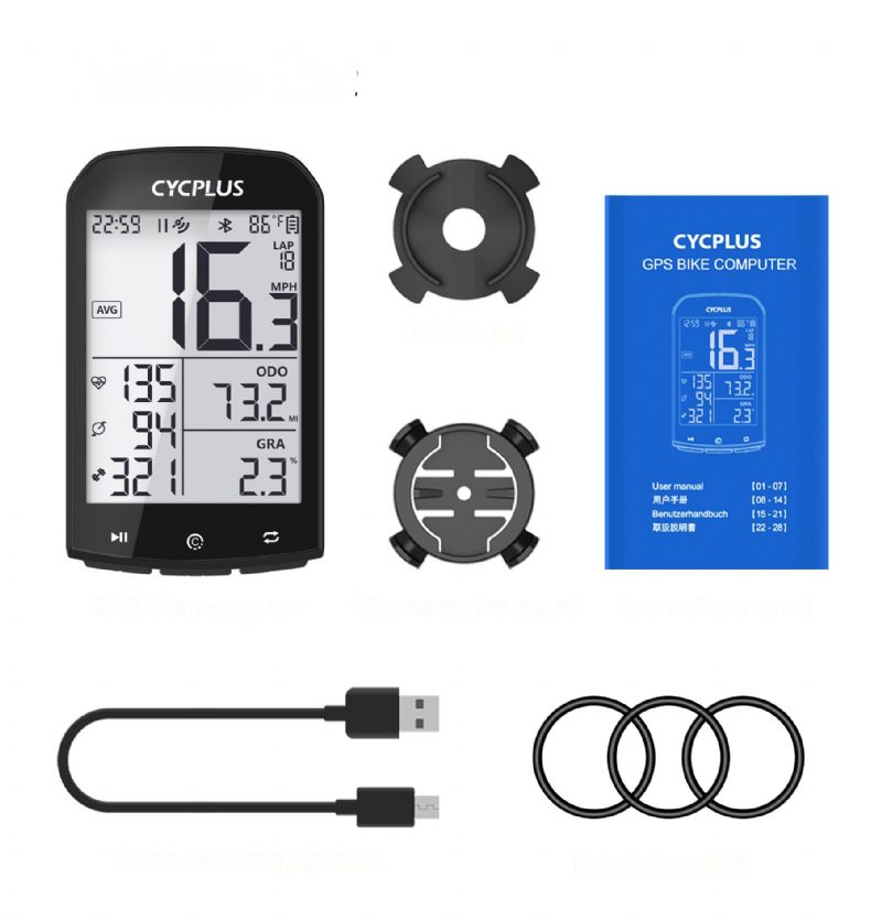 Cyklopočítač Cycplus M1 Gps Bezdrôtový S Bluetooth 4.0 Ant+ Cyklistický Rýchlomer Vodotesný Lcd Podsvietenie Bicykel Počítadlo Kilometrov Stopky Bicyklové Príslušenstvo Pre Mtb Cestný Bicykel/mestský