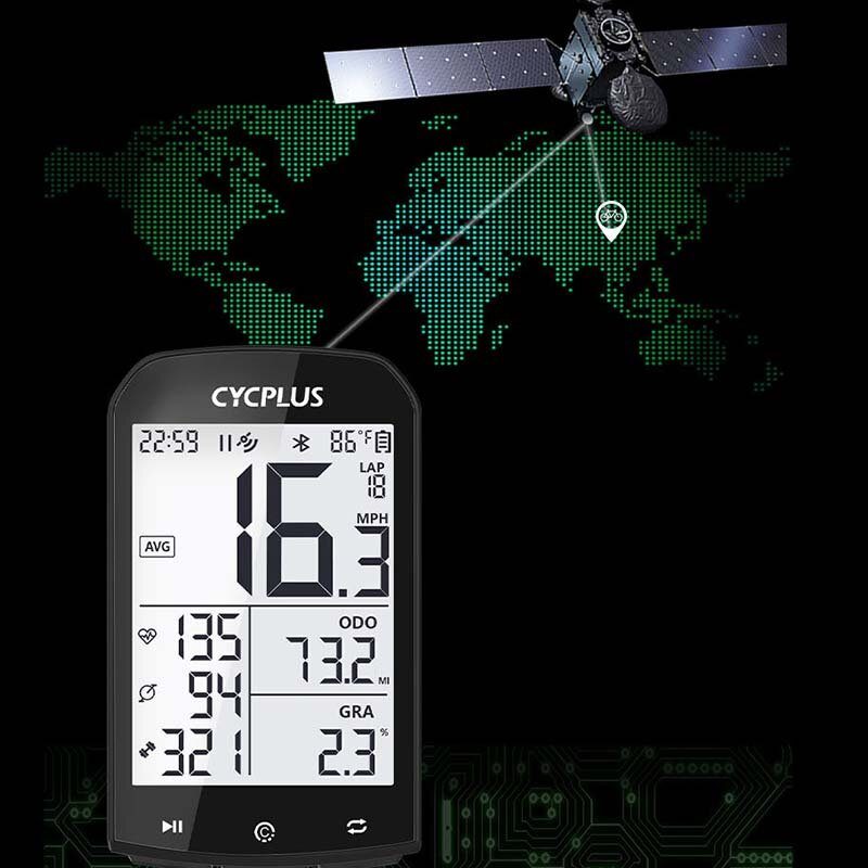 Cyklopočítač Cycplus M1 Gps Bezdrôtový S Bluetooth 4.0 Ant+ Cyklistický Rýchlomer Vodotesný Lcd Podsvietenie Bicykel Počítadlo Kilometrov Stopky Bicyklové Príslušenstvo Pre Mtb Cestný Bicykel/mestský