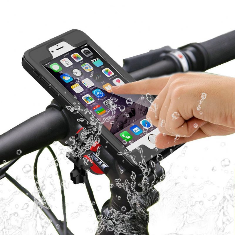 Držiak Na Telefón Na Bicykel Otočný O 360° Vodotesný Telefónu Odolný Voči Nárazom Pre 5.5-palcový