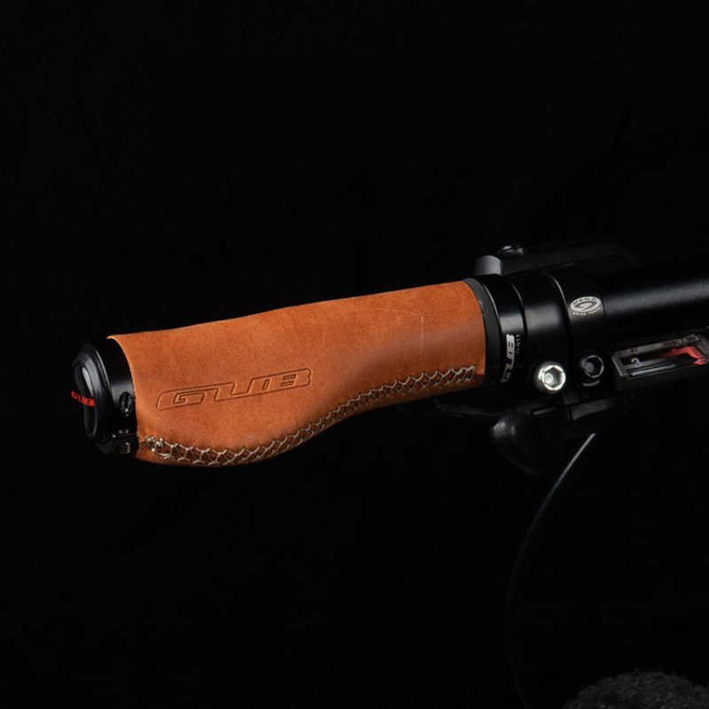 Gub G-611 Hovädzia Koža Kryt Riadidiel Mtb Bicykla Poistný Krúžok Z Hliníkovej Zliatiny Ergonomická Rukoväť Pre 22.2 mm Cyklistické Riadidlá