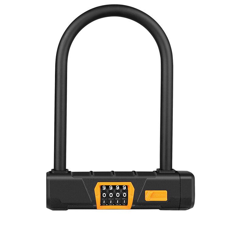 Jakroo U-lock 4-ciferné Bezpečné Heslo Cyklistický Zámok Oceľový Viacúčelový Proti Krádeži Pre Motokolobežku