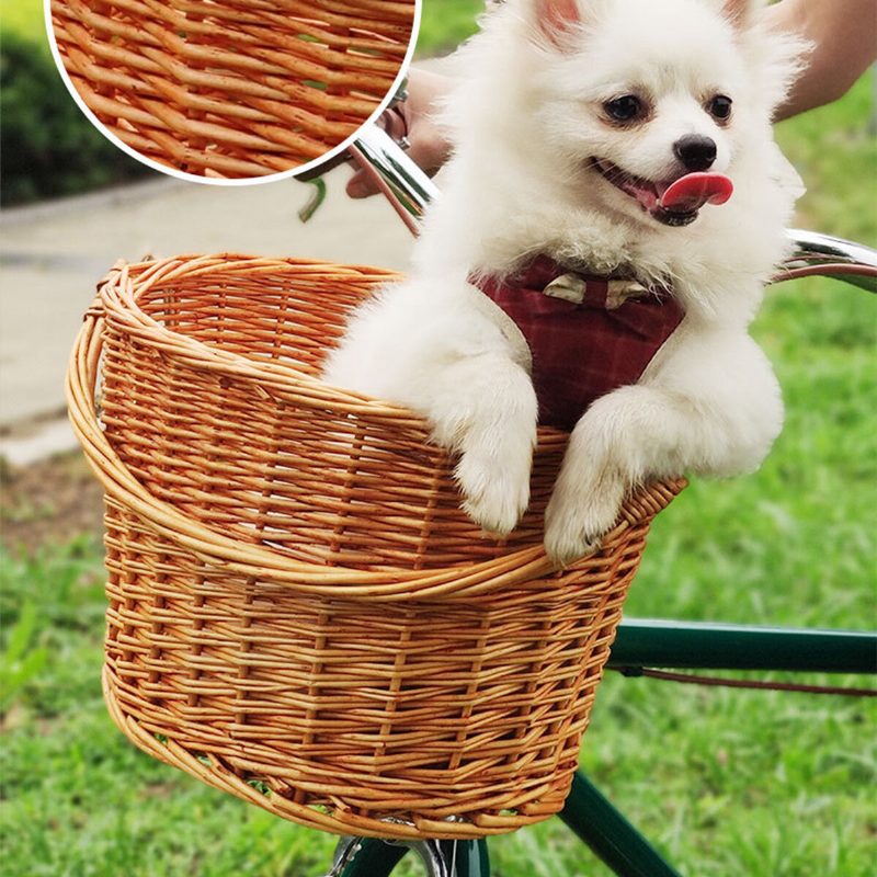 Prútený Kôš Na Bicykel Vintage Ratanový Košík Na Bicykle V Tvare Písmena D Košíky Na Cestné Na Horské