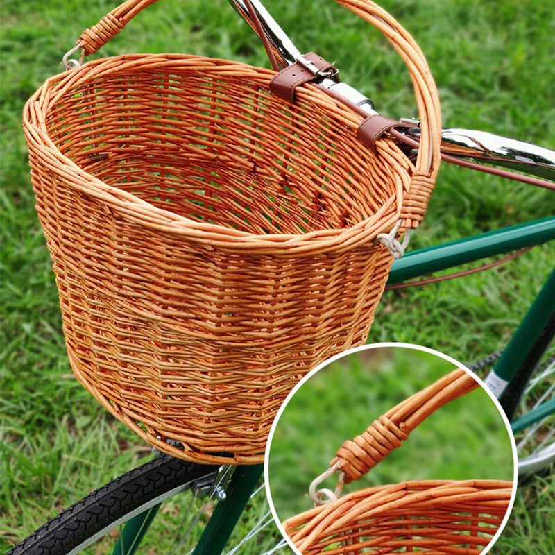 Prútený Kôš Na Bicykel Vintage Ratanový Košík Na Bicykle V Tvare Písmena D Košíky Na Cestné Na Horské