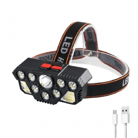 Silné Svetlo Čelovka 8led + 20smd Super Jasná Hlavová Lampa Usb Nabíjateľná Baterka Vonkajšia Rybárska Svetlomet