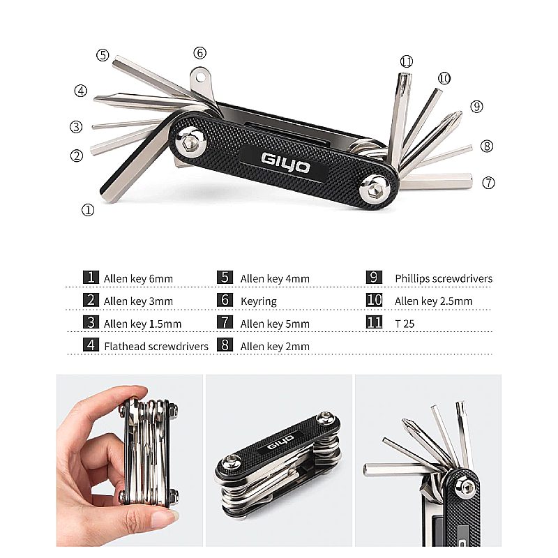 Súprava Náradia Na Opravu Bicyklov Multitool 16 V 1 Na Bicykel