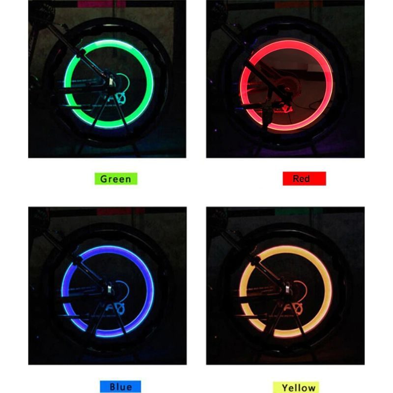 Svetlo Na Bicykel Leds Kryty Ventilov Na Kolesá Led