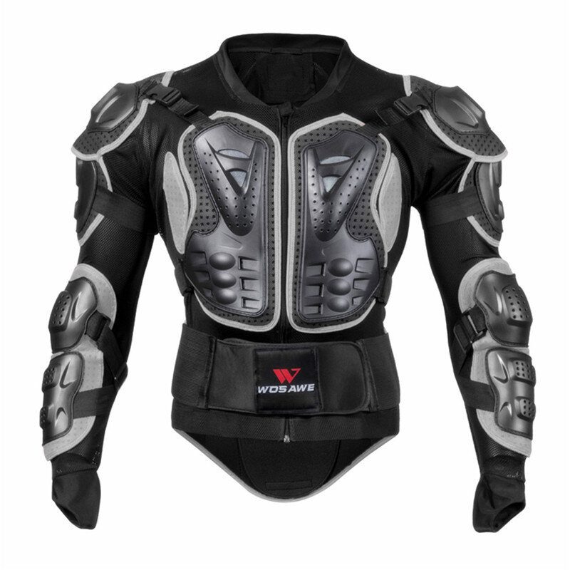 Wosawe Motocykel Body Armor Suit Bunda Na Motorku + Chránič Bokov + Rukavice + Chrániče Kolien Cyklistické Oblečenie