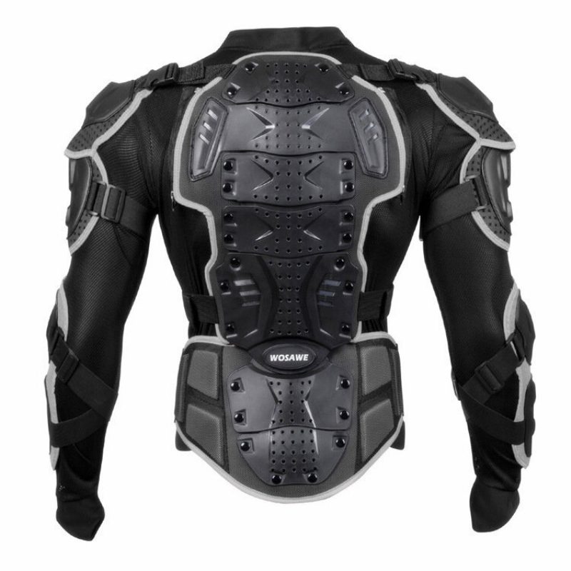 Wosawe Motocykel Body Armor Suit Bunda Na Motorku + Chránič Bokov + Rukavice + Chrániče Kolien Cyklistické Oblečenie