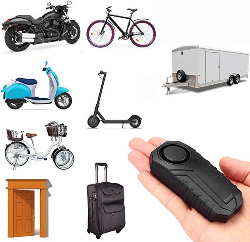 Wsdcam 113db Bike Alarm Bezdrôtový Vibračný Snímač Pohybu Vodotesný Diaľkový Moto